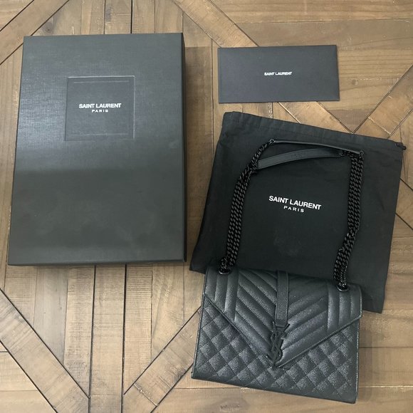 Saint Laurent Monogram Matelassé Envelope Crossbody Bag - Picture 1 of 3